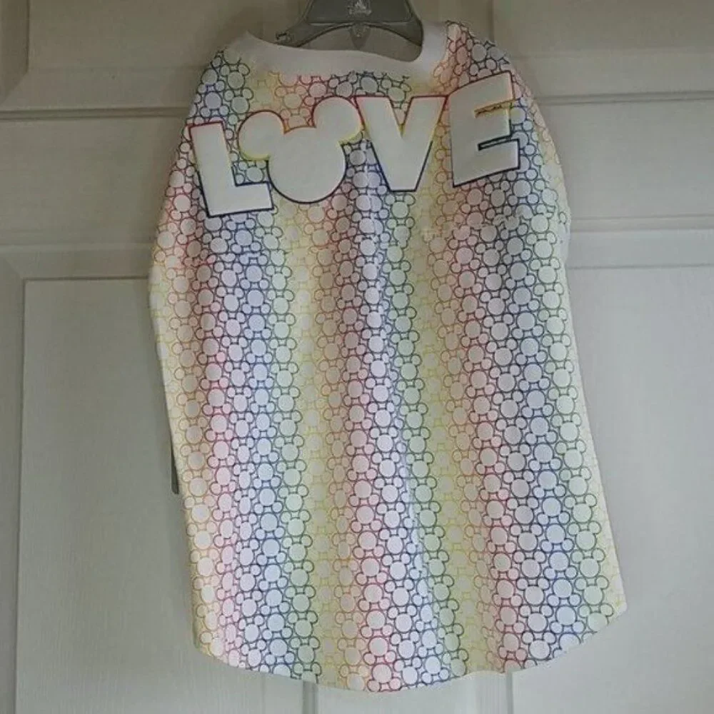 Disney Dog T Shirt Spirit Jersey Pride Rainbow EX Large Top Shirt Mickey Mouse
